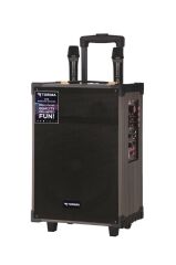 Bluetooth Hoparlör USB TF BT TWS FM Çift Mikrofonlu Parti Speaker D46 Kahverengi