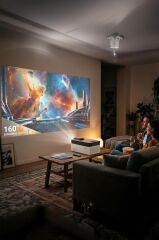 Projeksiyon Cihazı Taşınabilir Ev Sineması 8K 4K 1080P BT 5.4 Android Akıllı Projektör HY450 Beyaz