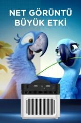 Torima  HY450 Beyaz Taşınabilir Ev Sinema Android Akıllı 8K-4K 1080 P BT5.4  Projeksiyon