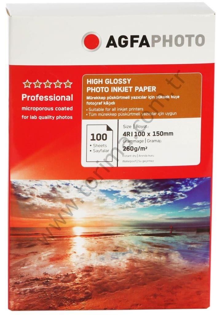 Agfaphoto Fotoğraf Kağıdı (10X15) Inkjet Kağıt Parlak