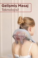 Şarjlı Masaj Cihazı İnsan Eli Hissi Veren Boyun Sırt ve Bacak Masaj Cihazı VNB01 Gri