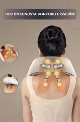 Şarjlı Masaj Cihazı İnsan Eli Hissi Veren Boyun Sırt ve Bacak Masaj Cihazı VNB01 Gri