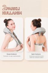 Şarjlı Masaj Cihazı İnsan Eli Hissi Veren Boyun Sırt ve Bacak Masaj Cihazı VNB01 Gri