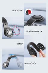 Telefon Tutucu 360 Derece Güçlü Manyetik Sarsıntı Önler Araç İçi Oto Aksesuarları JX057 Siyah