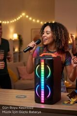 Torima Bluetooth Hoparlör Mikrofonlu Rgb Işıklı Speaker KTS-1790 Siyah