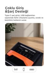 Bluetooth Hoparlör Mikrofonlu Rgb Işıklı Speaker KTS-1790 Siyah