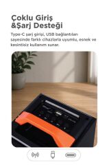 Torima Bluetooth Hoparlör Mikrofonlu Rgb Işıklı Speaker KTS-1790 Siyah