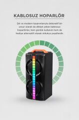Bluetooth Hoparlör Mikrofonlu Rgb Işıklı Speaker KTS-1790 Siyah