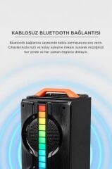 Bluetooth Hoparlör Mikrofonlu Rgb Işıklı Speaker KTS-1790 Siyah
