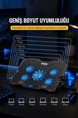 Torima Laptop Soğutucu Ayarlanabilir Dizüstü Bilgisayar Soğutma Fanı CF09 Siyah