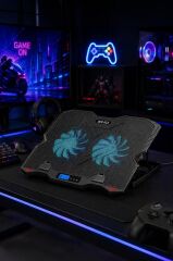 Laptop Soğutucu Ayarlanabilir Dizüstü Bilgisayar Soğutma Fanı CF08 Siyah
