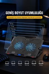 Laptop Soğutucu Ayarlanabilir Dizüstü Bilgisayar Soğutma Fanı CF08 Siyah