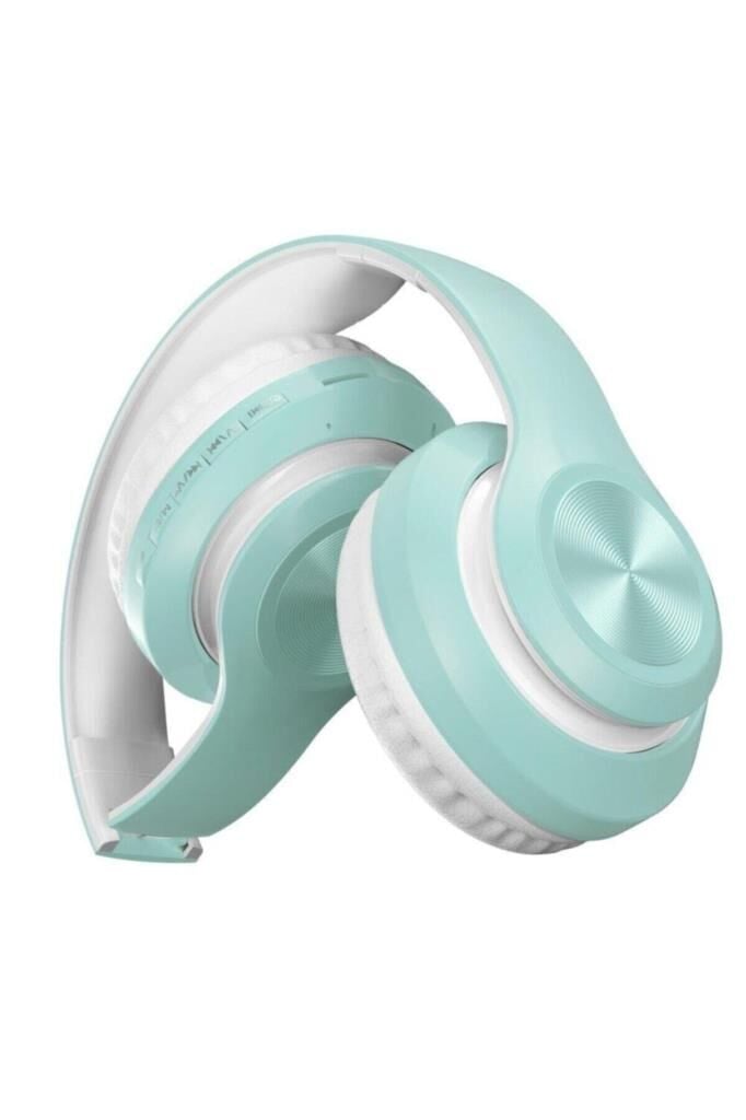 Bluetooth Kulaklık Kulak Üstü Kablosuz Stereo Kulaklık P68 Turkuaz
