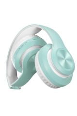 Bluetooth Kulaklık Kulak Üstü Kablosuz Stereo Kulaklık P68 Turkuaz