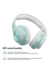 Bluetooth Kulaklık Kulak Üstü Kablosuz Stereo Kulaklık P68 Turkuaz