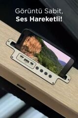 Bluetooth Hoparlör Telefon Standlı Derin Bas USB TF Speaker KTS-1738 Ahşap