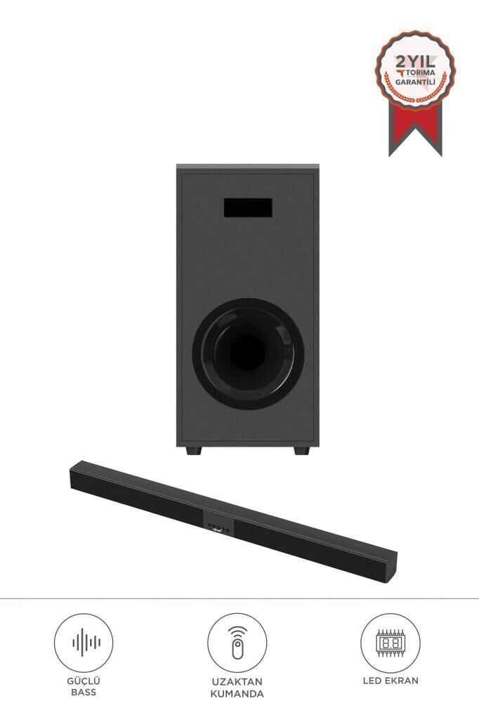 Torima KTS-2035 Siyah 30 W Usb Tf Aux Girişli Suwoofer Soundbar Ev Sinema Sistemi