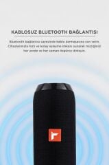 Bluetooth Hoparlör Kablosuz Taşınabilir Ses Bombası TWS USB TF D47 Siyah