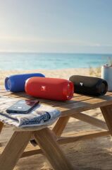 Bluetooth Hoparlör Kablosuz Taşınabilir Ses Bombası TWS USB TF D47 Kırmızı
