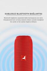 Bluetooth Hoparlör Kablosuz Taşınabilir Ses Bombası TWS USB TF D47 Kırmızı