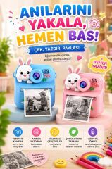 Dijital Fotoğraf Makinesi Çocuk Termal Resim Kağıt Baskılı Yazıcı Kamera Video Makinesi CMR33 Pembe