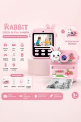 Dijital Fotoğraf Makinesi Çocuk Termal Resim Kağıt Baskılı Yazıcı Kamera Video Makinesi CMR33 Pembe