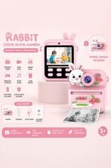 Dijital Fotoğraf Makinesi Çocuk Termal Resim Kağıt Baskılı Yazıcı Kamera Video Makinesi CMR33 Pembe