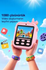 Dijital Fotoğraf Makinesi Çocuk Termal Resim Kağıt Baskılı Yazıcı Kamera Video Makinesi CMR33 Pembe
