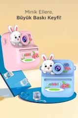 Torima CMR-33 Mavi Dijital Video Kayıt Fotoğraf Çocuk Kamerası Termal Resim Kağıt Baskılı Yazıcı