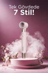 Saç Şekillendirme ve Kurutma Seti 7in1 Hava Üflemeli Fön Makinesi Airwrap Compact THD01 Pembe