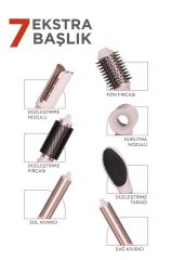 Saç Şekillendirme ve Kurutma Seti 7in1 Hava Üflemeli Fön Makinesi Airwrap Compact THD01 Pembe