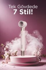 Saç Şekillendirme ve Kurutma Seti 7in1 Hava Üflemeli Fön Makinesi Airwrap Compact THD01 Pembe