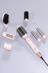 Saç Şekillendirme ve Kurutma Seti 7in1 Hava Üflemeli Fön Makinesi Airwrap Compact THD01 Pembe