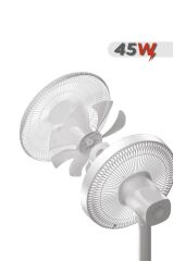 Vantilatör 7 Pervaneli 3 Kademeli Ayarlanabilir Ayaklı 14 Inc 45W Fan SF01 Beyaz