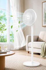 Vantilatör 7 Pervaneli 3 Kademeli Ayarlanabilir Ayaklı 14 Inc 45W Fan SF01 Beyaz