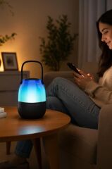 Torima Bluetooth Hoparlör Led Işıklı Taşınabilir Speaker D22 Siyah