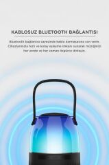 Bluetooth Hoparlör Led Işıklı Taşınabilir Speaker D22 Siyah