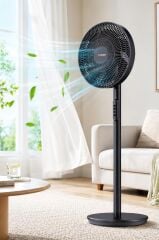 Vantilatör 7 Pervaneli 3 Kademeli Ayarlanabilir Ayaklı 14 Inc 45W Fan SF01 Siyah