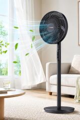 Vantilatör 7 Pervaneli 3 Kademeli Ayarlanabilir Ayaklı 14 Inc 45W Fan SF01 Siyah