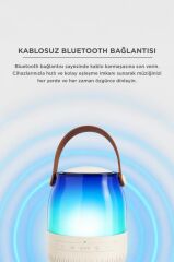 Torima Bluetooth Hoparlör Led Işıklı Taşınabilir Speaker D22 Beyaz