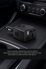 Araç Şarj Aleti Soketi Tüm Araçlarla Uyumlu USB+Type-C Araba Çakmaklık G23 Siyah