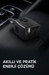 Araç Şarj Aleti Soketi Tüm Araçlarla Uyumlu USB+Type-C Araba Çakmaklık G23 Siyah