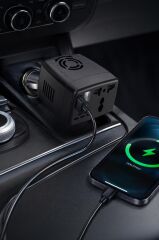 Araç Şarj Aleti Soketi Tüm Araçlarla Uyumlu USB+Type-C Araba Çakmaklık G23 Siyah