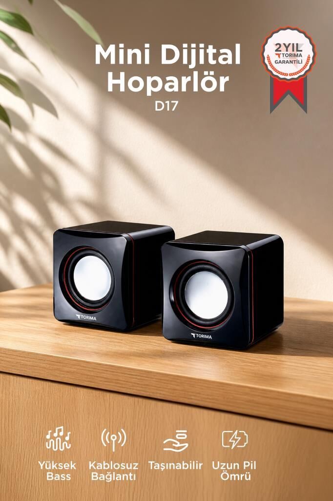 Hoparlör Bilgisayar Laptop Kablolu Speaker D17 Siyah