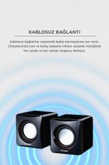 Hoparlör Bilgisayar Laptop Kablolu Speaker D17 Siyah