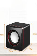 Hoparlör Bilgisayar Laptop Kablolu Speaker D17 Siyah