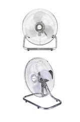 Vantilatör 3 Pervaneli 3 Kademeli Ayarlanabilir Ayaklı 18 Inc 55W Fan SF03 Gümüş