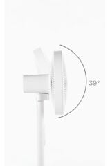 Vantilatör 7 Pervaneli 3 Kademeli Kumandalı Dijital Ekranlı Ayaklı 16 Inc 60W Fan SF02 Beyaz