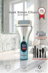 Ayak Bakım Törpüsü Su Geçirmez Led Ekranlı Turbo Modlu Törpü BCM 1138T Beyaz