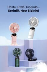 Torima F-19 Lacivert Dijital Ekranlı Şarjlı 90 Derece Ayarlanabilir Başlıklı Mini Masa Fan Vantilatör